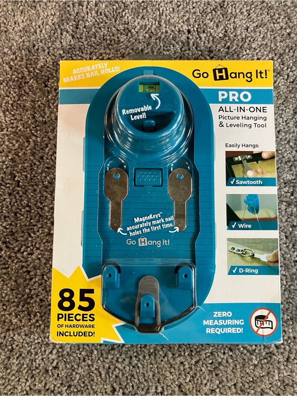 Go Hang It! Pro The Original All In One Picture Hanging Leveling Tool NEW!
